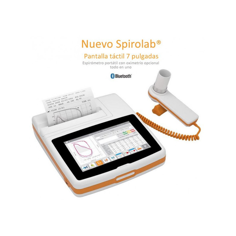 Espirómetro Spirolab New MIR con pantalla táctil, impresora y Software profecional