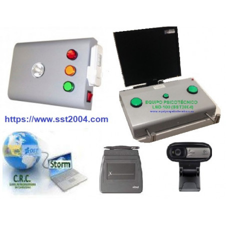 Equipo Psicotécnico LND-100, Deslumbrómetro, Capturadora Firmas y Webcam CRC